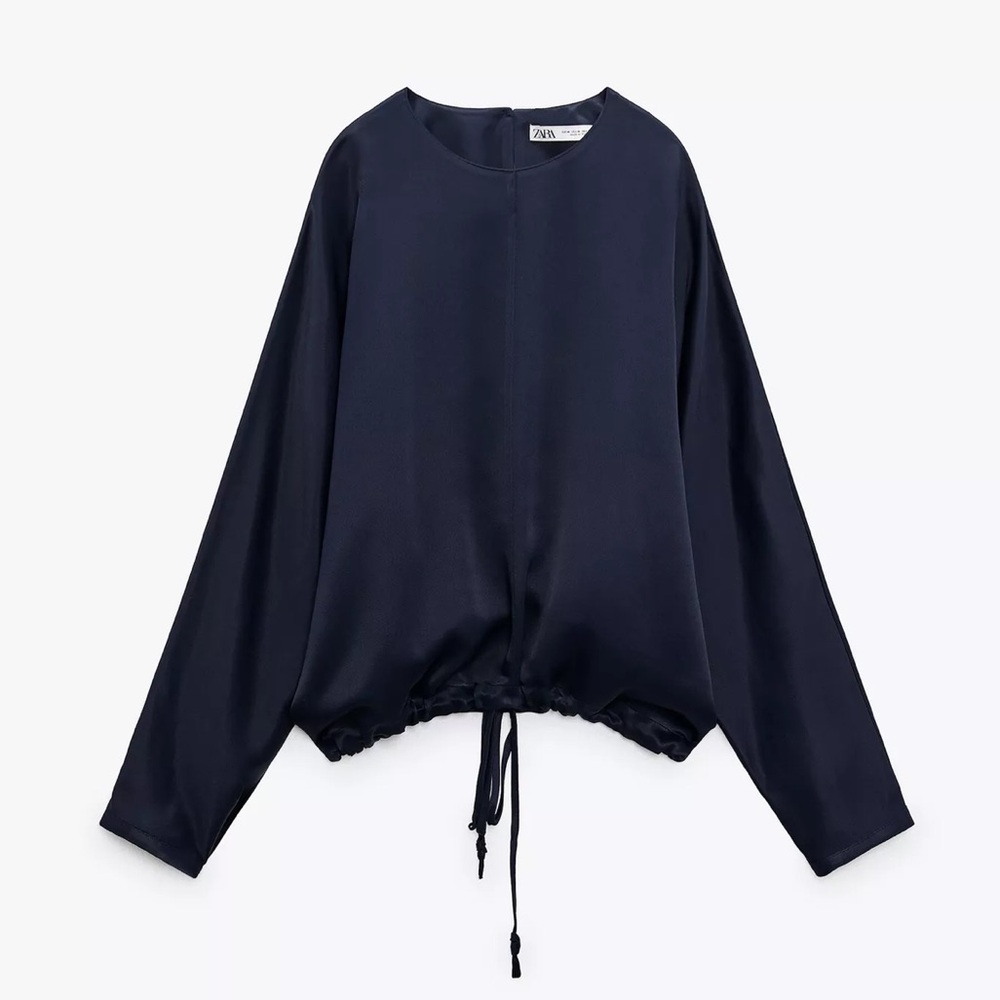 🌷 Zara Satin Effect Blouse - NWT 🌷 - Picture 3 of 9